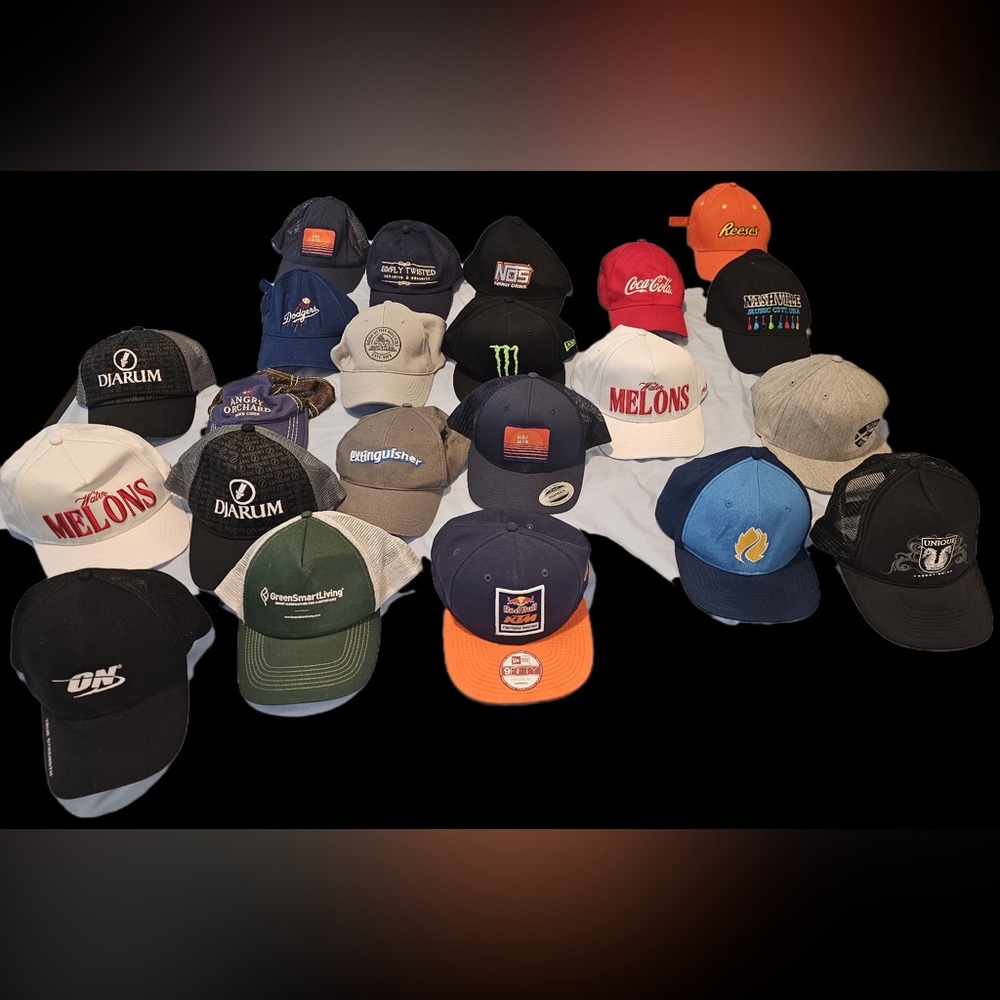 Men’s hats lot Melons New Era Black and Gray baseball caps dodgers LA pacsun - Picture 6 of 8